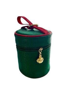 Vintage 90s Christian Dior POISON Green Pouch Wristlet - Rare Makeup Bag Clutch